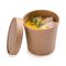 Boîte à lunch ronde en papier kraft brun recyclable