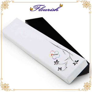 Boîte à bijoux blanche fleurie rectangle imprimé