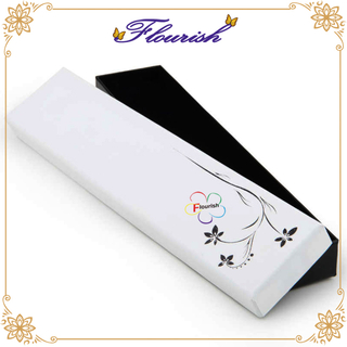 Boîte à bijoux blanche fleurie rectangle imprimé