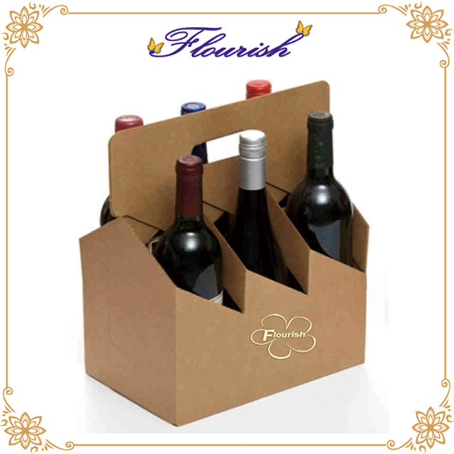 Transporteur de vin de café en papier kraft brun écologique