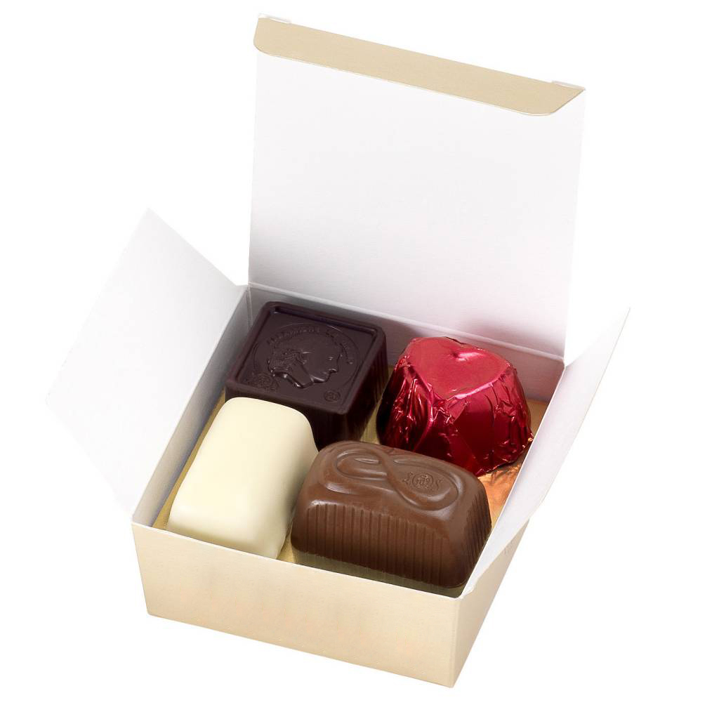 Boîte de chocolat à la main carrée pour cadeau de bureau