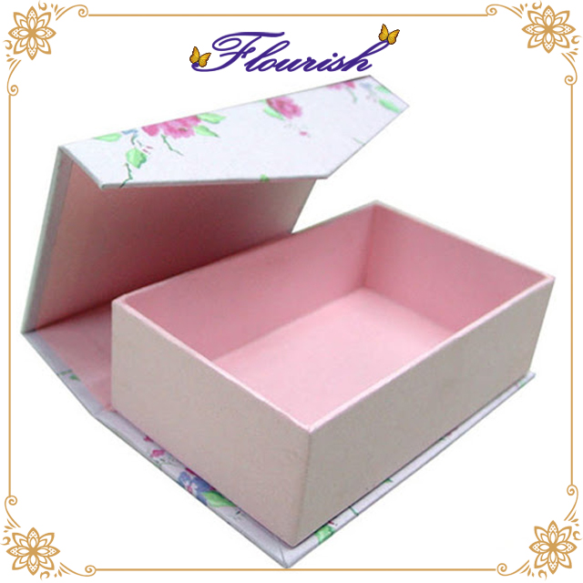 Boîte blanche faite sur commande d'emballage de parfum de carton en forme de livre d'impression