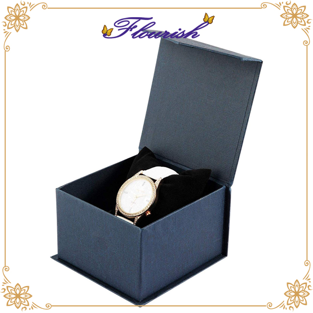 Boîte de rangement à la mode de luxe de bijoux de montre de papier
