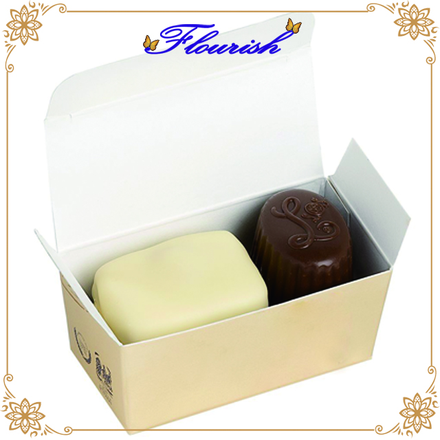 Boîte d'emballage de dessert en carton beige Style simple vente directe d'usine