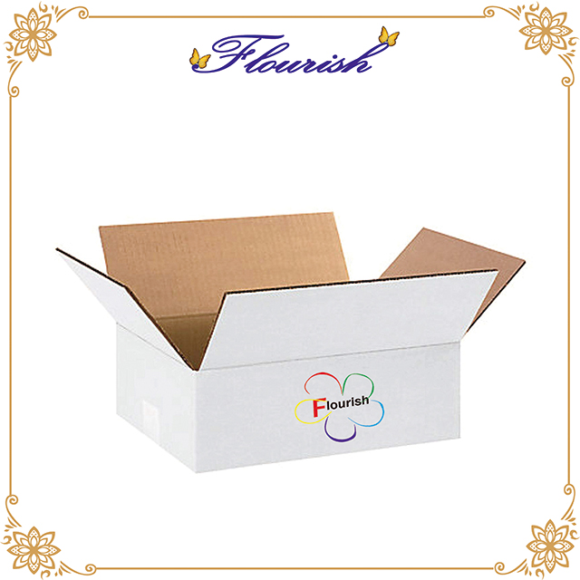 Boîte en carton ondulé solide de couleur naturelle qui respecte l'environnement