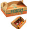 Emballage et boîte de rangement forts de taro de pomme de terre de papier ondulé de couleur brune naturelle