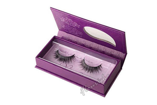 Boîte blanche personnalisée de stockage de cils de cheveux humains