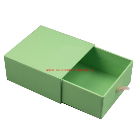 Type de tiroir simple Boîte de broche à bijoux de couleur unie