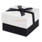 Boîte d'emballage de cadeau d'anniversaire de mariage en carton laminé mat haut de gamme avec fleur à la main