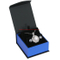 Boîte de rangement de collier en carton noir et blanc avec aimant