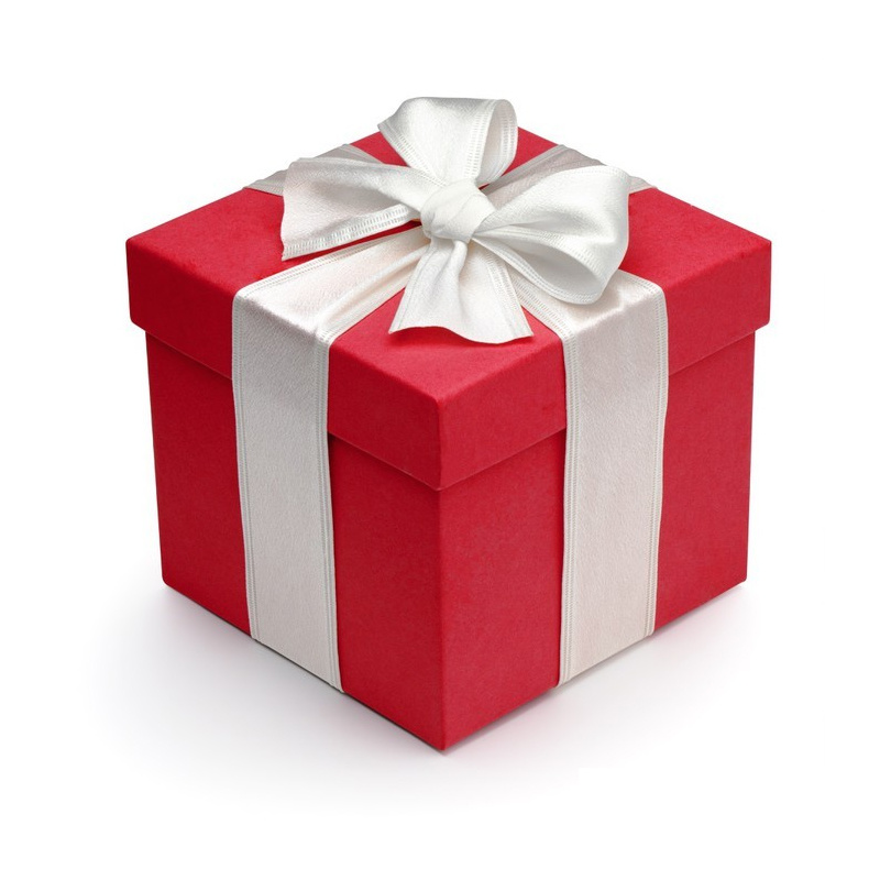 Couvercle de noeud papillon personnalisé rouge et boîte de papier d'emballage de cadeau de base pour Happy Time