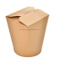 Boîte ronde de cuvette de restauration rapide de papier d'emballage recyclable avec le couvercle en plastique
