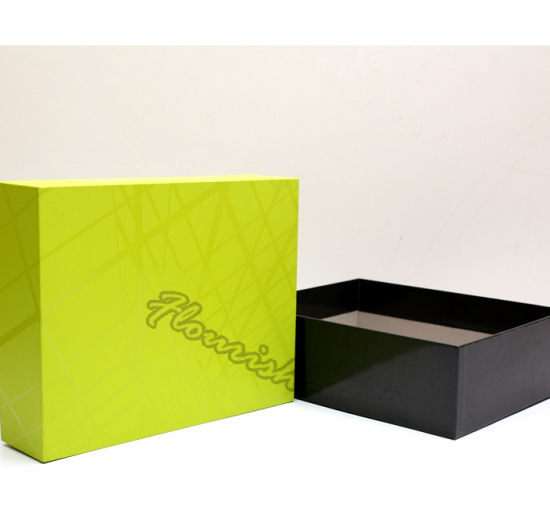 Boîte d'emballage Sandles en carton vert pour hommes