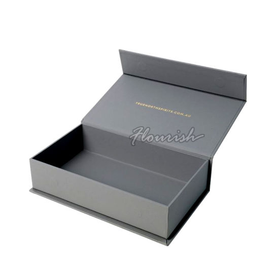 Boîte de papier en carton personnalisé avec logo d'estampage à chaud pour l'emballage cosmétique / café / thé / vin