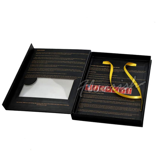 Boîte de rangement pour perruque en carton en forme de livre