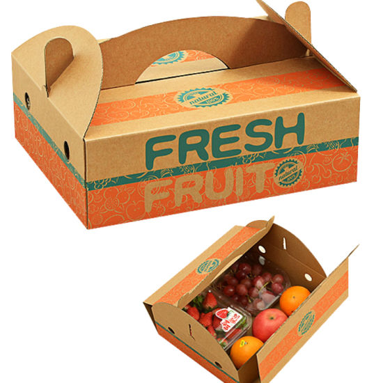 Impression personnalisée boîte de fruits en carton découpé