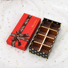 Boîte de papier d'emballage de chocolat de couleur rouge en gros avec insert