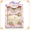 Boîte-cadeau d'affichage en épingle à cheveux en papier enduit rose scintillant pour bébé fille