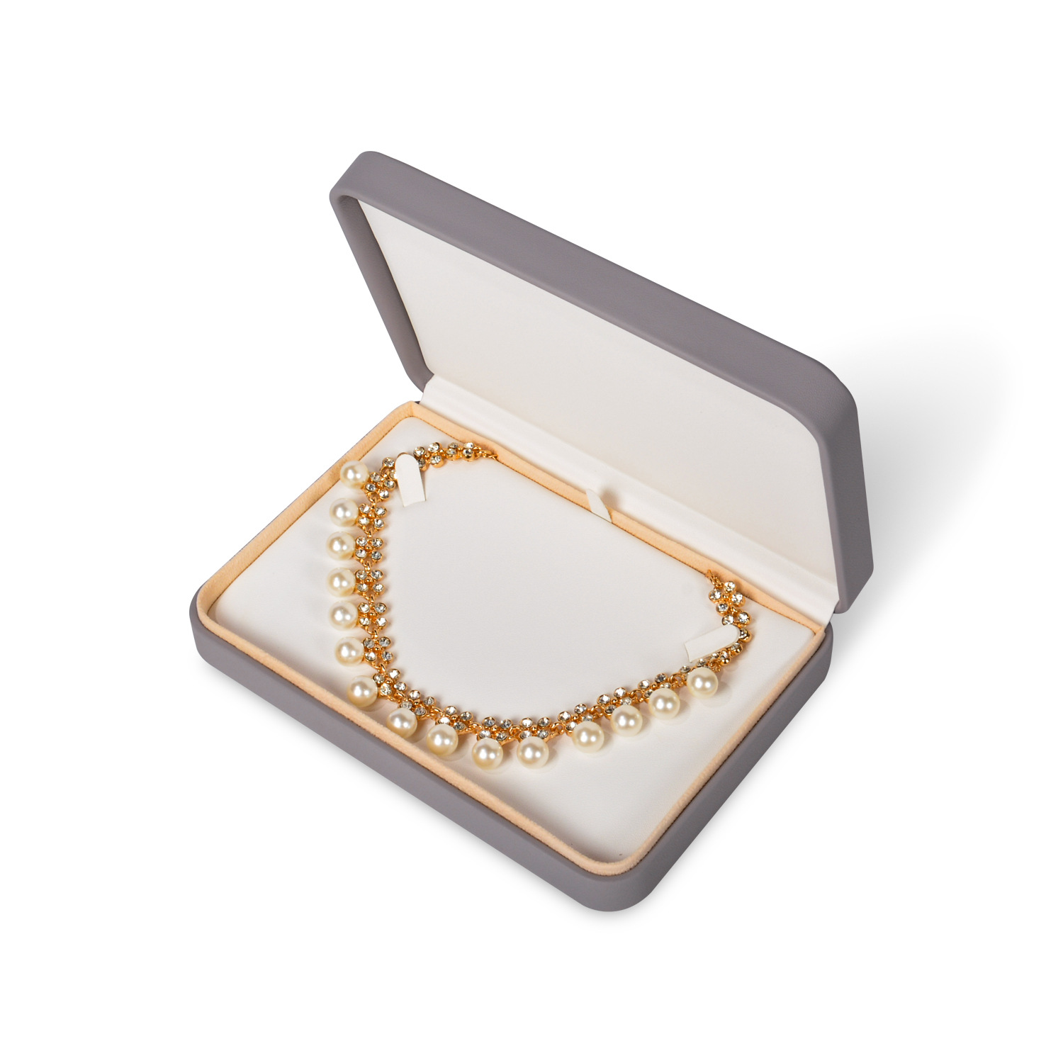 Boîte à bijoux en cuir PU de luxe personnalisée en gros de fabricant de la Chine pour l'emballage
