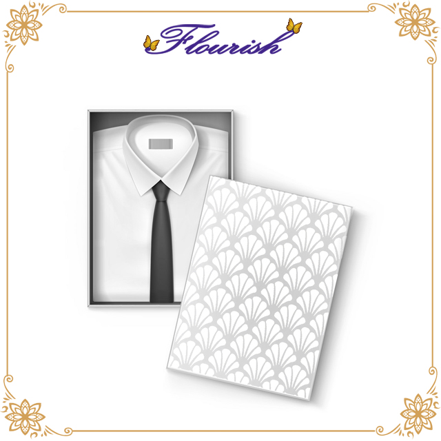 Couvercle de rangement et boîte de base de chemise en carton à logo personnalisé