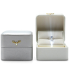 Boîte-cadeau de bijoux LED en cuir PU de luxe personnalisé